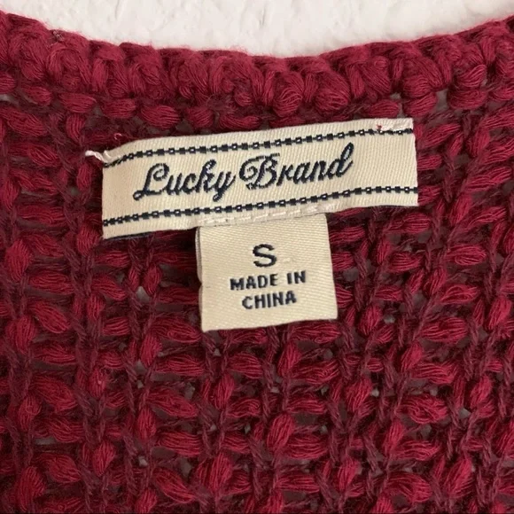 Lucky Brand Burgundy Sleeveless Knit Sweater - Picture 3 of 7